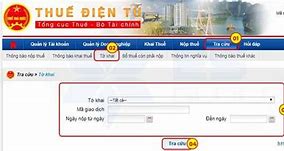 Tra Cứu Tờ Khai Thuế Đã Nộp Trên Thuế Điện Tử